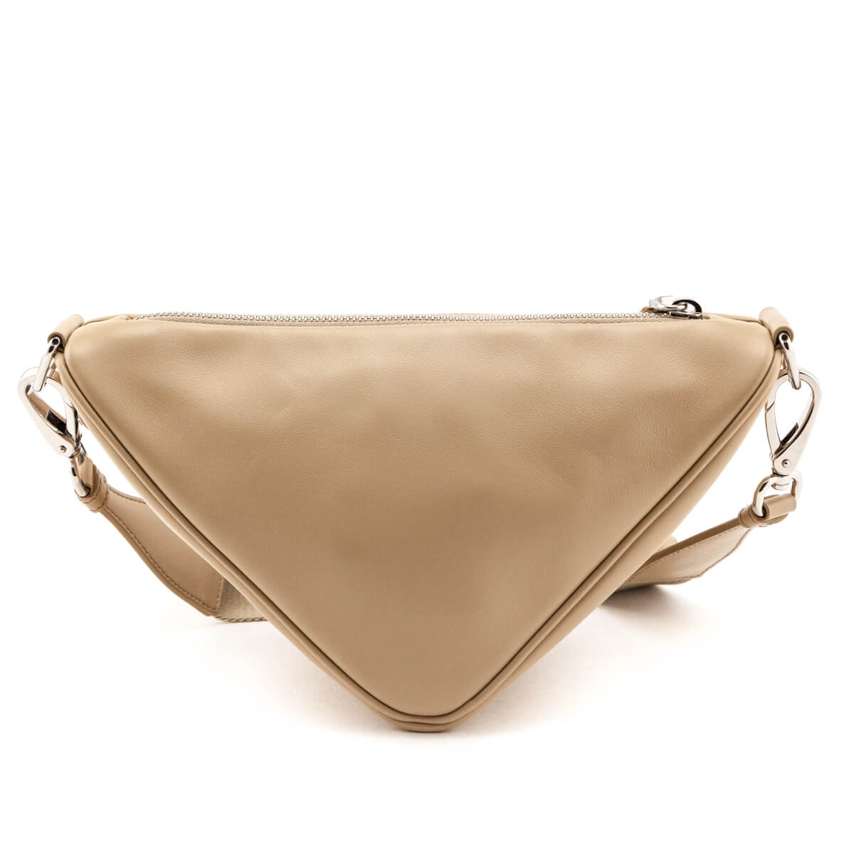 Prada Sabbia Grace Lux Calfskin Triangle Shoulder Bag