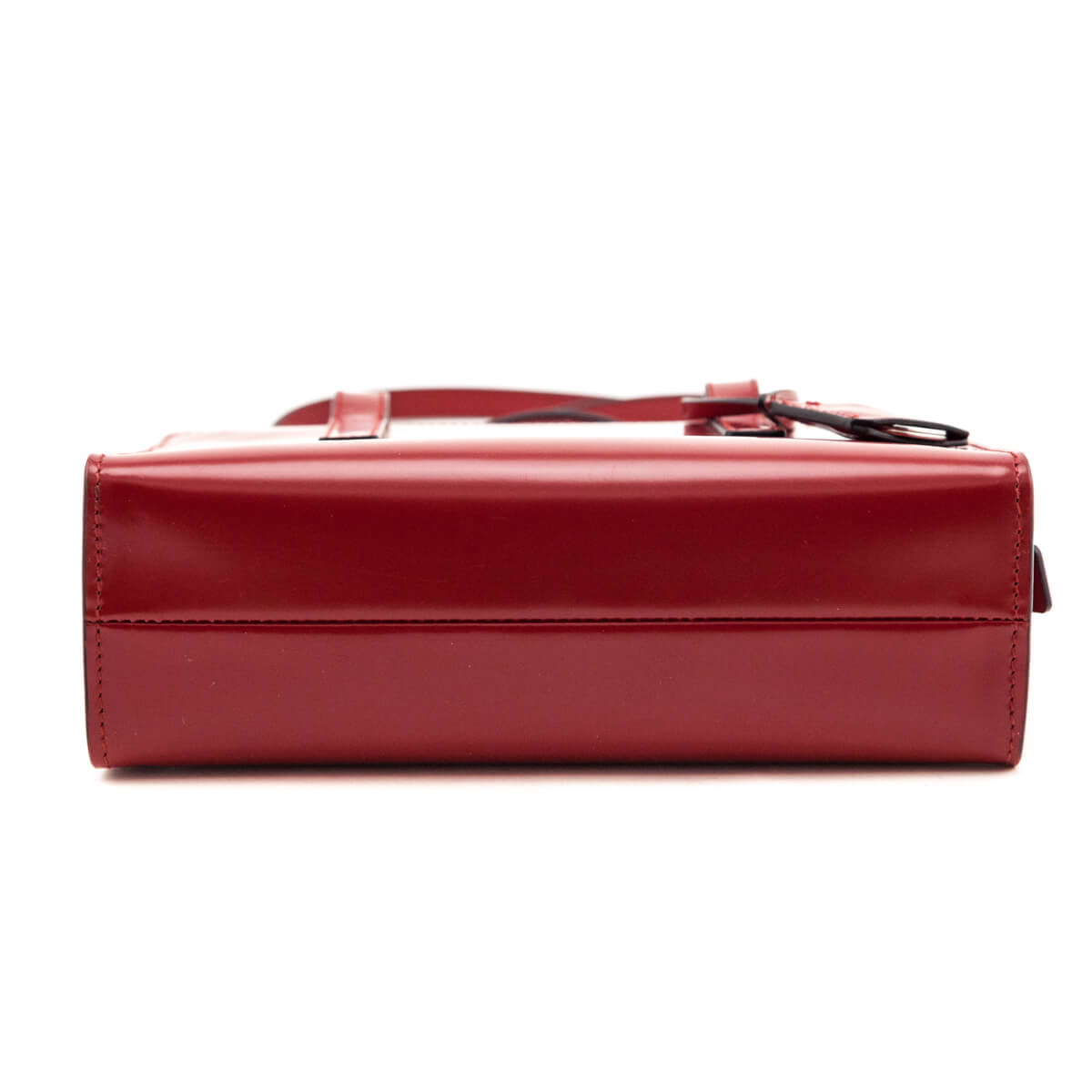 Prada Scarlet Brushed Calfskin Mini Re-Edition 1995 Tote Bag