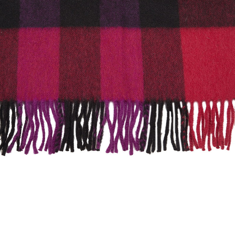 Burberry Nova Check Cashmere Scarf Red Ladies