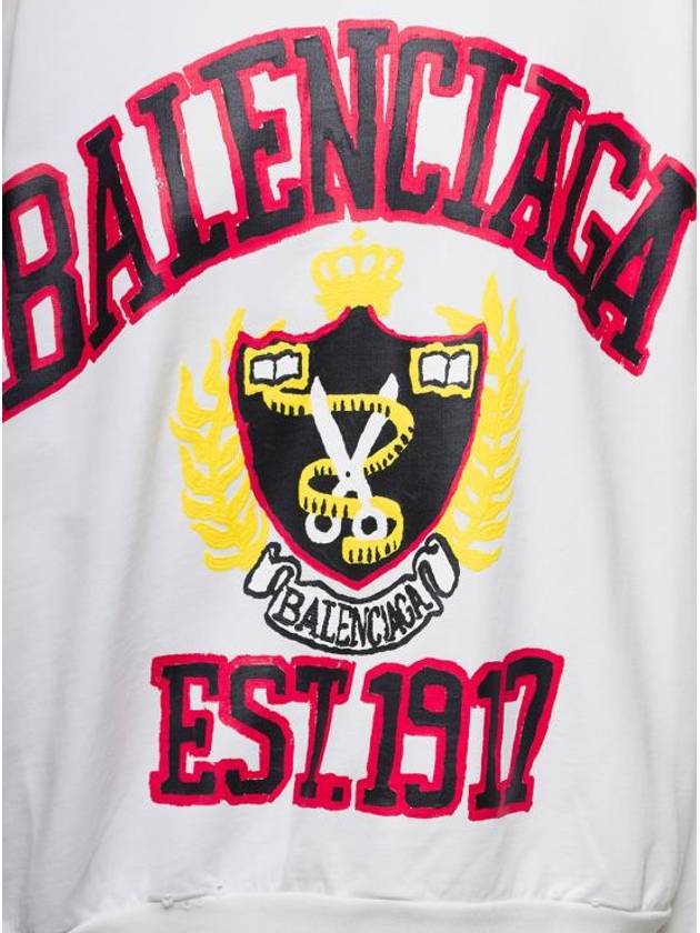 Balenciaga Graphic Printing Sweatshirt White