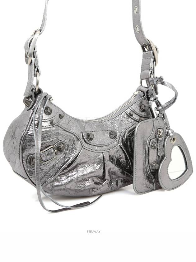 Balenciaga Women s Le Cagol Xs Shoulder Bag Metallic Silver Cross 671309
