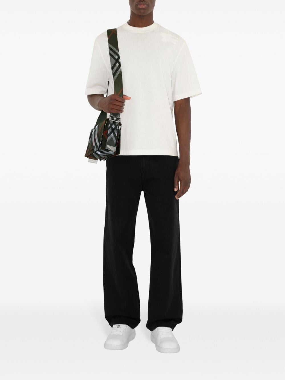 Burberry Men Check Trench Crossbody Bag