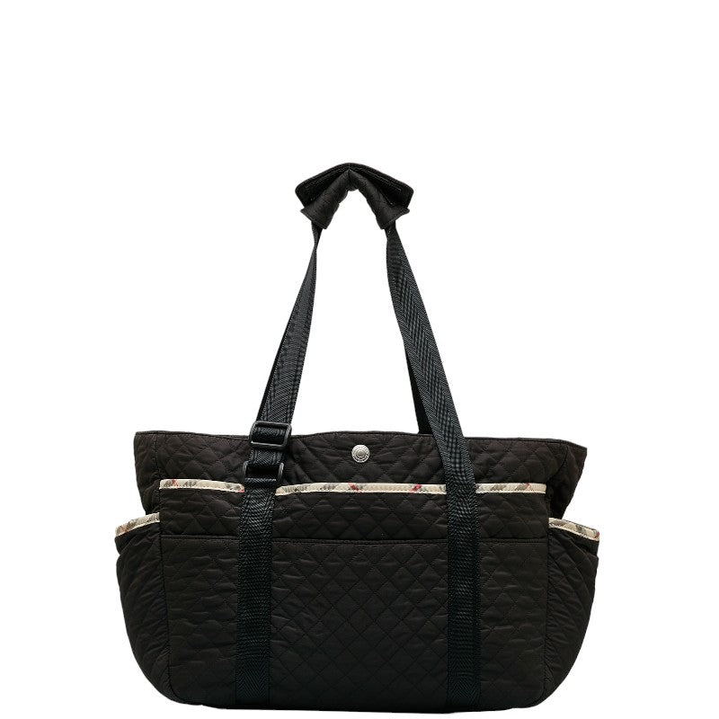 Burberry Nova Check Mother's Bag s Bag Black Polyester Burberry