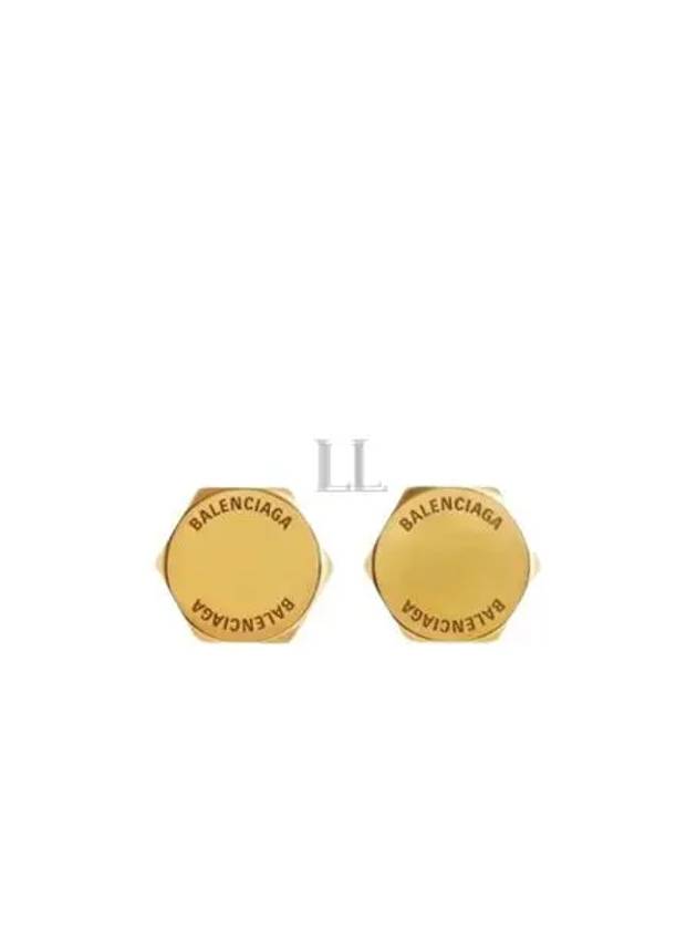 Balenciaga Garage Screw Earrings Gold