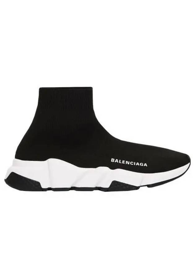 Balenciaga Speed Trainer High Top Sneakers Black White