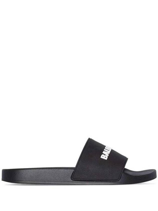 Balenciaga Men's Logo Full Slippers Black