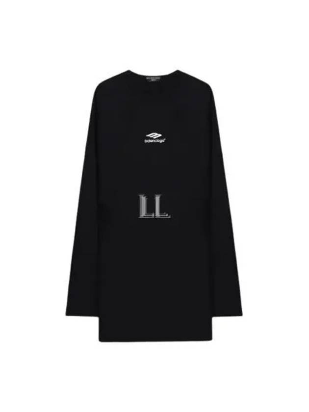Balenciaga Icon Flat Long Sleeve T-Shirt Black
