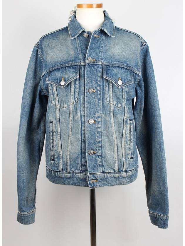 Balenciaga wave logo denim jacket 48