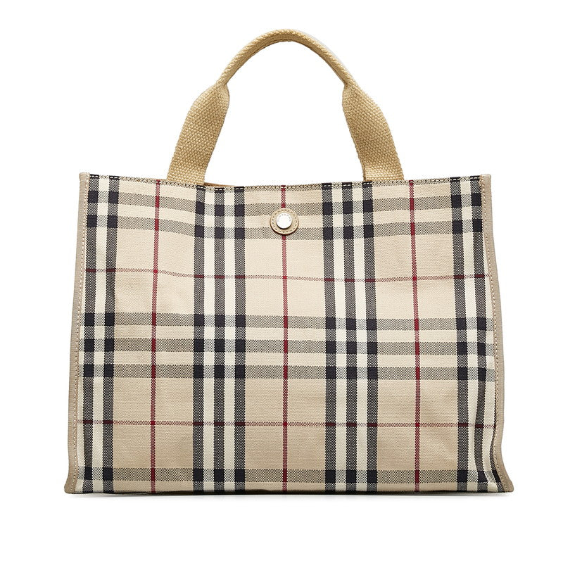 Burberry Nova Check Handbags Beige Canvas Burberry