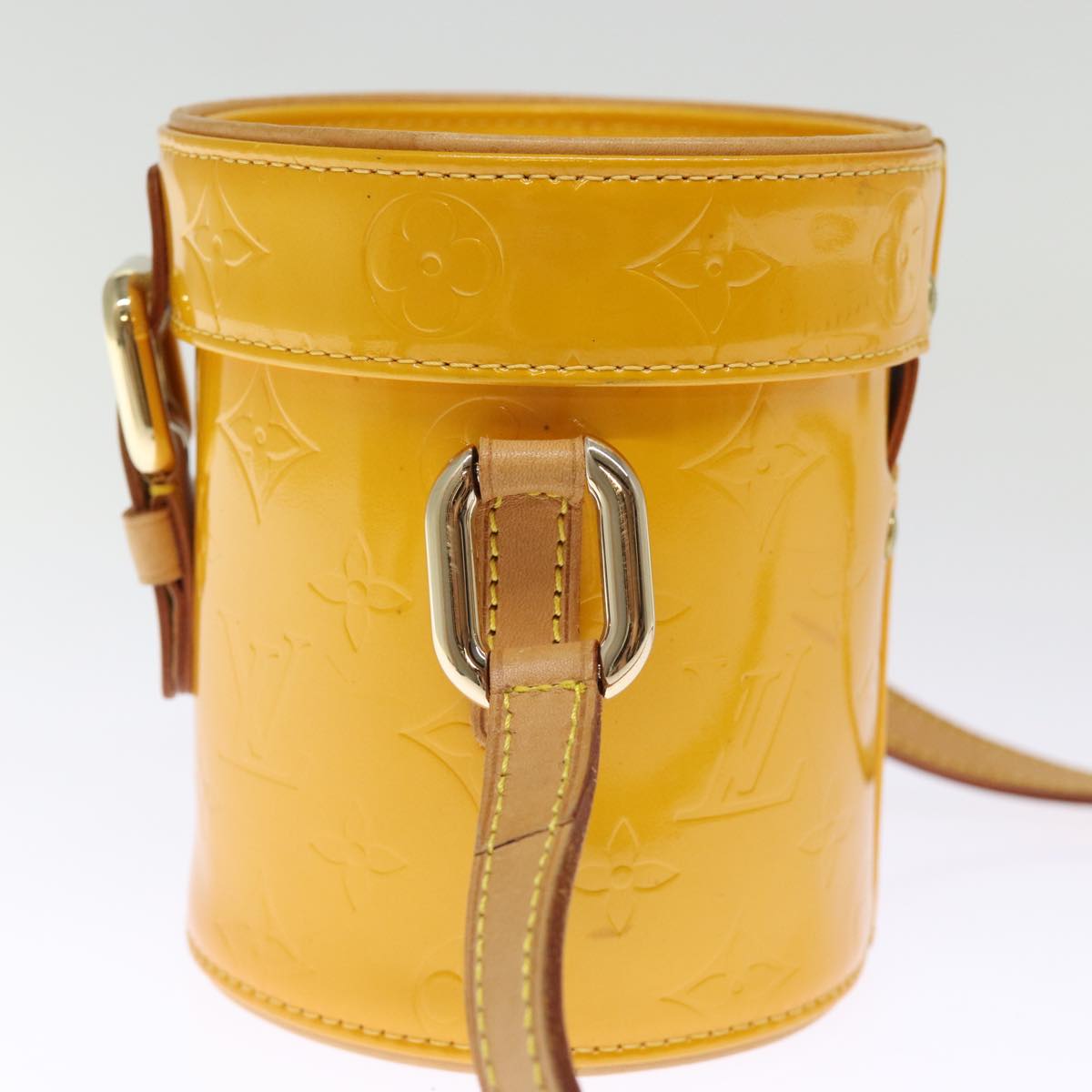 LOUIS VUITTON Monogram Vernis Astor Place Shoulder Bag Jaune M91100 bs14573