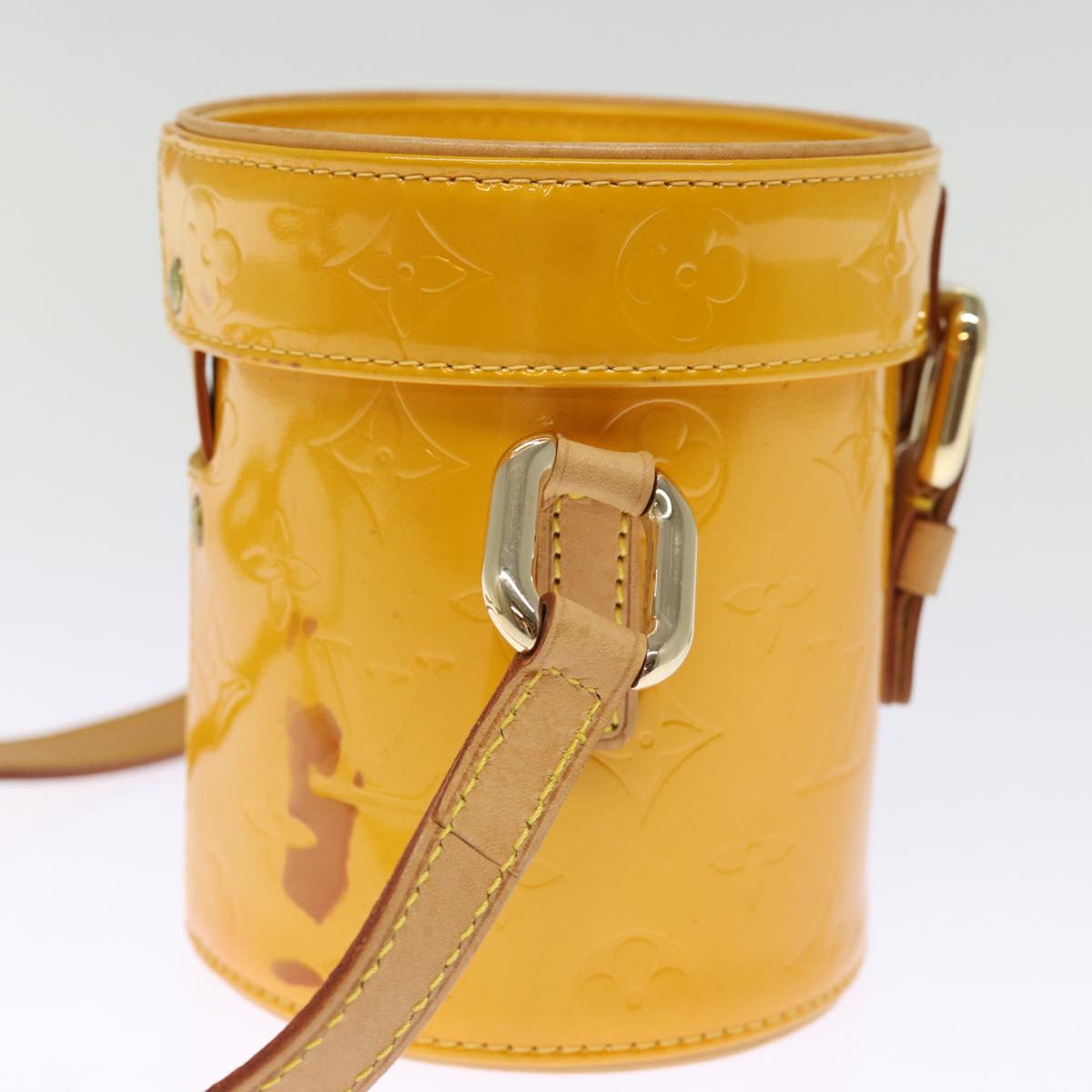 LOUIS VUITTON Monogram Vernis Astor Place Shoulder Bag Jaune M91100 bs14573