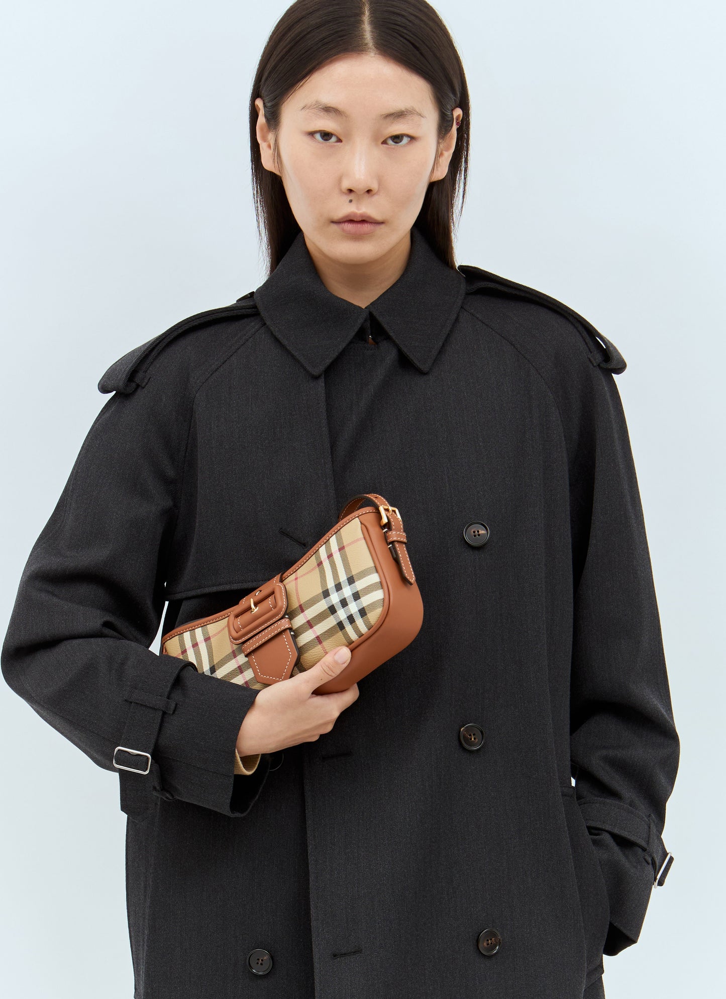 Burberry Women Check Sling Shoulder Bag
