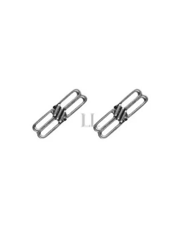 Balenciaga WoMen's BB Icon Earrings Silver
