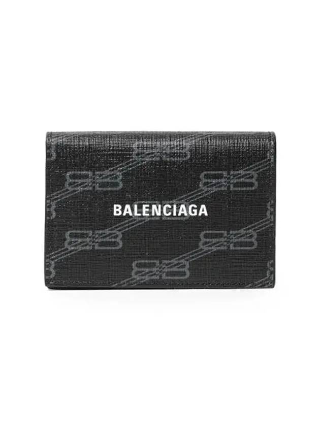 Balenciaga BB Monogram Card Wallet Black