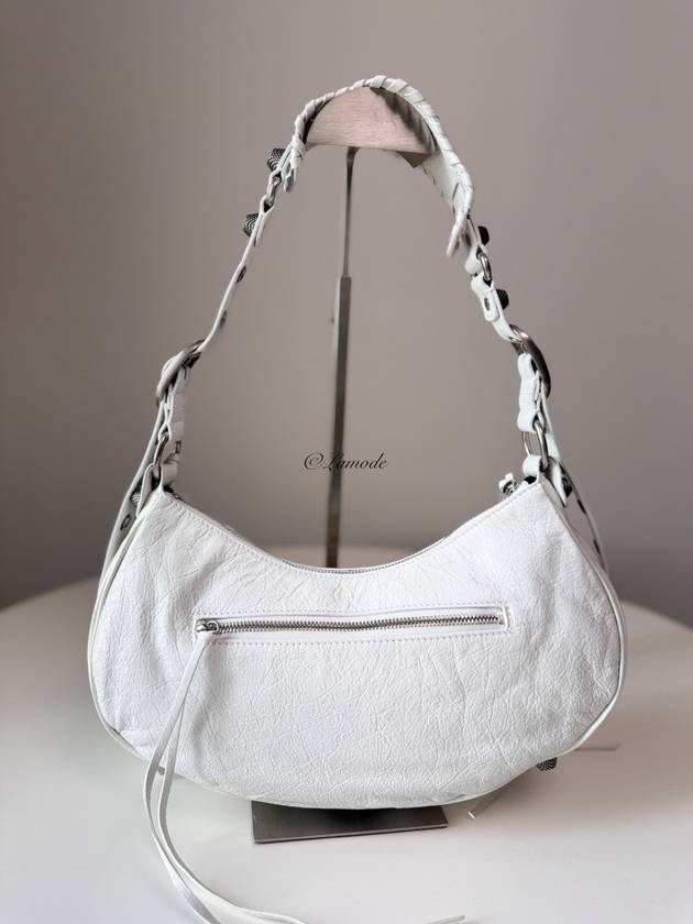 Balenciaga Le Cagole Small Leather Shoulder Bag White