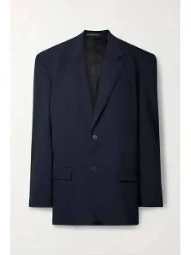 Balenciaga Pinstripe Wool Blazer Jacket Black
