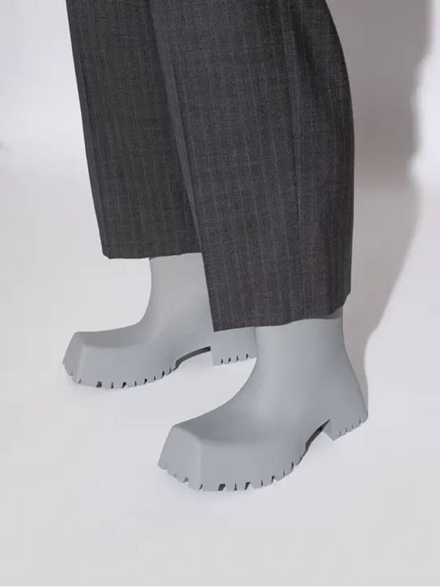 Balenciaga Square Toe Rubber Rain Boots Grey