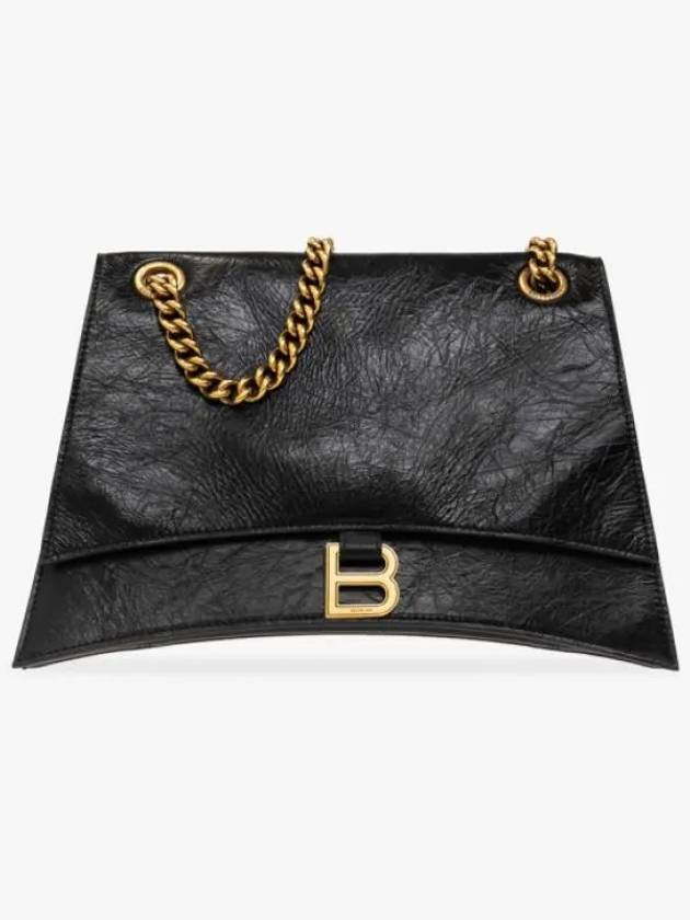 Balenciaga Crush Medium Shoulder Bag Black