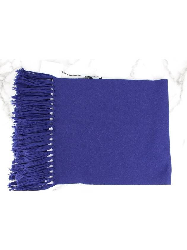 Balenciaga Wave logo wool muffler blue