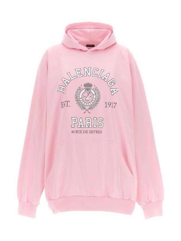 Balenciaga College Logo Hoodie Pink