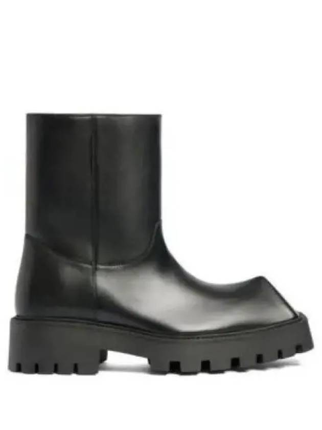 Balenciaga Rhino Leather Ankle Boots Black