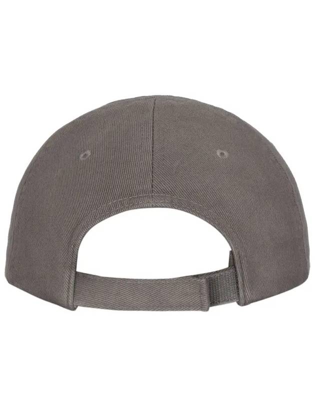 Balenciaga Wave Logo Cotton Drill Ball Cap Smokey Grey