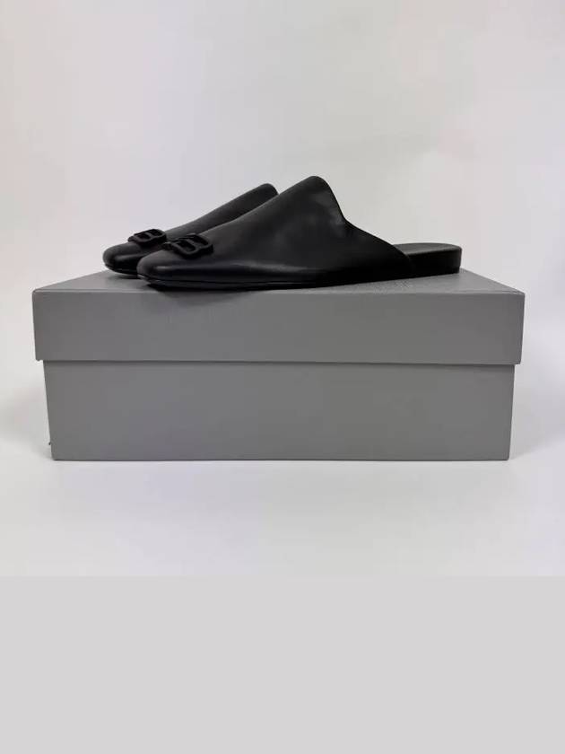 Balenciaga Cozy BB Logo Mule Slippers Black