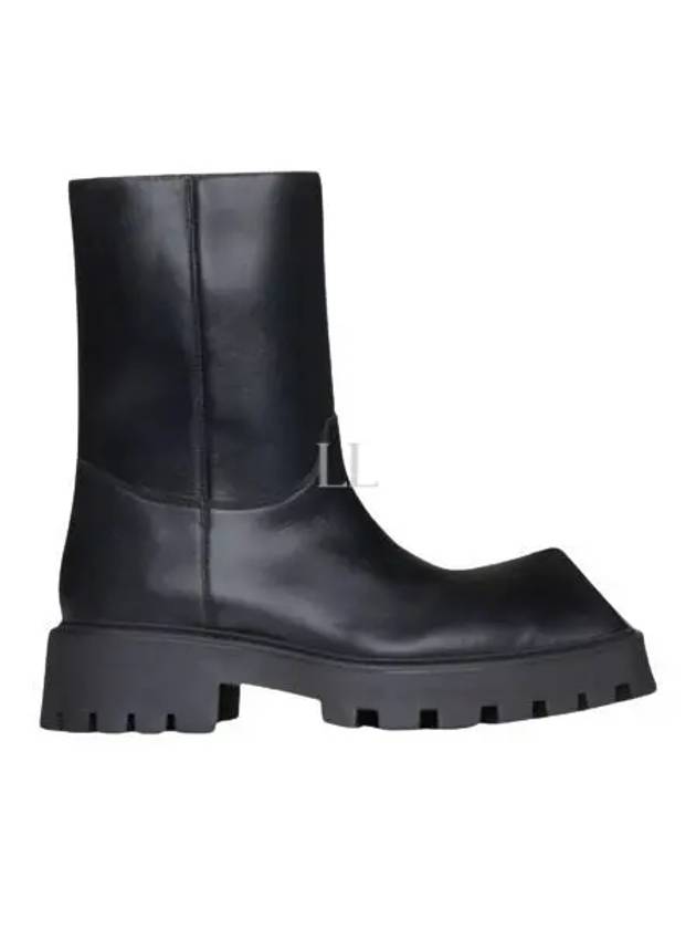 Balenciaga Rhino Leather Ankle Boots Black