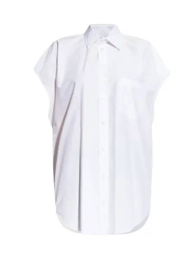 Balenciaga Women's Sleeveless Button-Up Shirt White