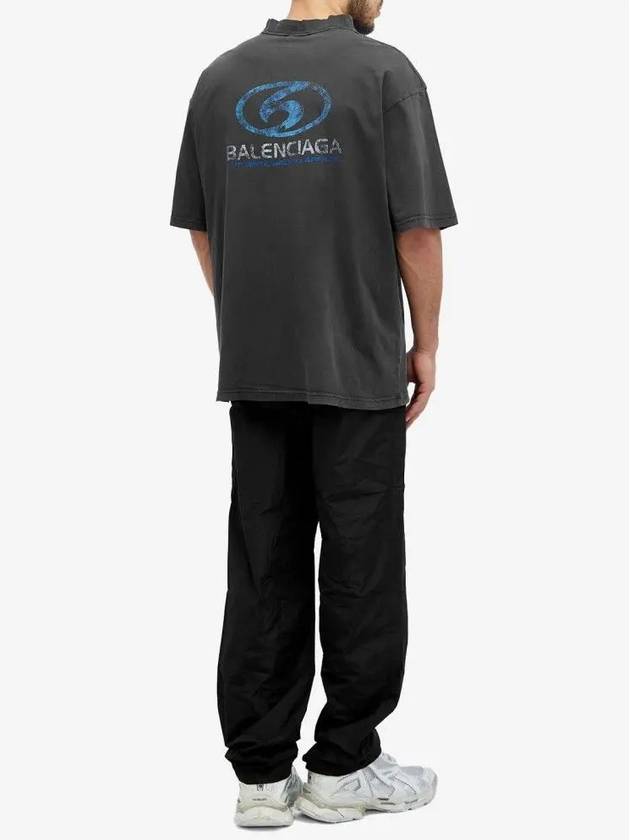 Balenciaga Surfer Medium Fit Short Sleeve T-Shirt Navy