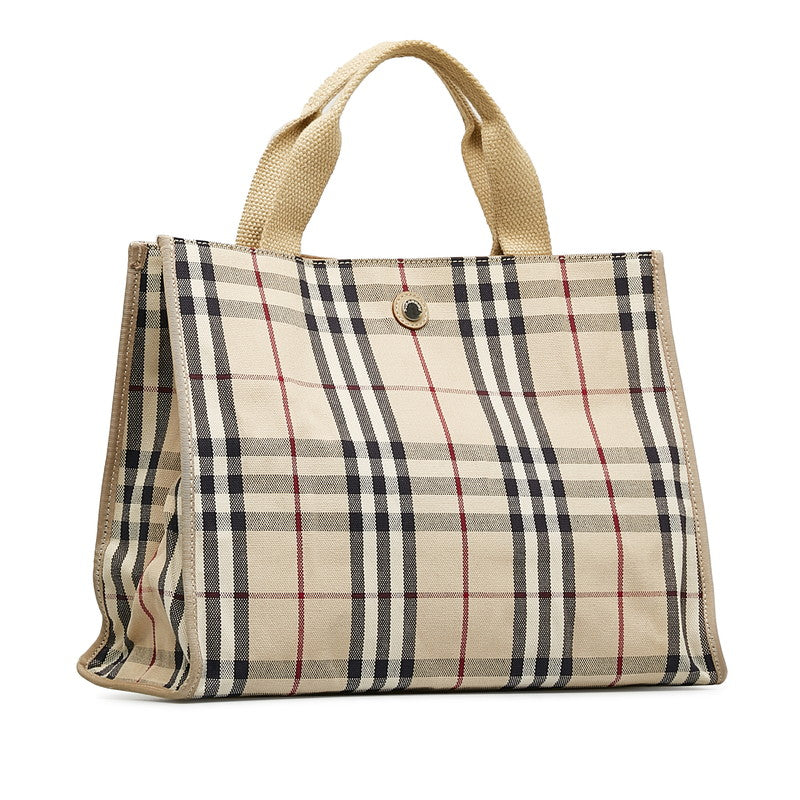 Burberry Nova Check Handbags Beige Canvas Burberry