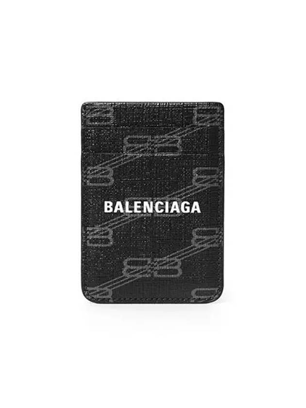 Balenciaga Signature Magnet Card Wallet Black