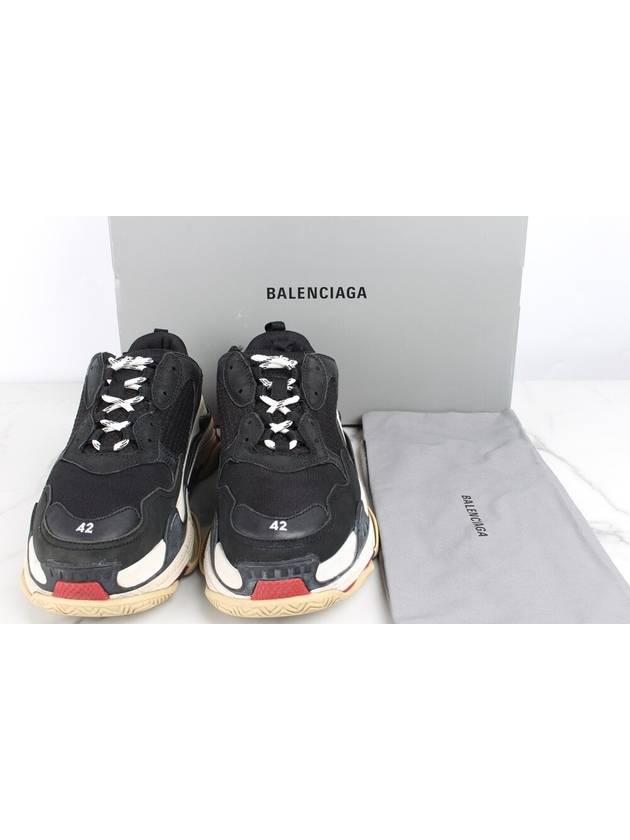 Balenciaga Triple S black red sneakers 41 5 265