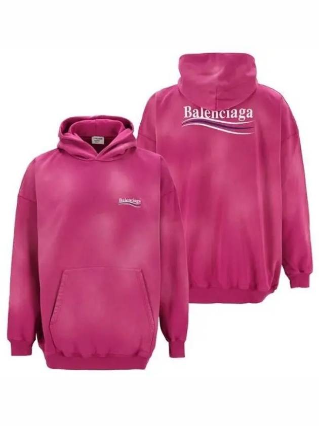 Balenciaga Political Campaign Oversized Fit Hoodie Pink