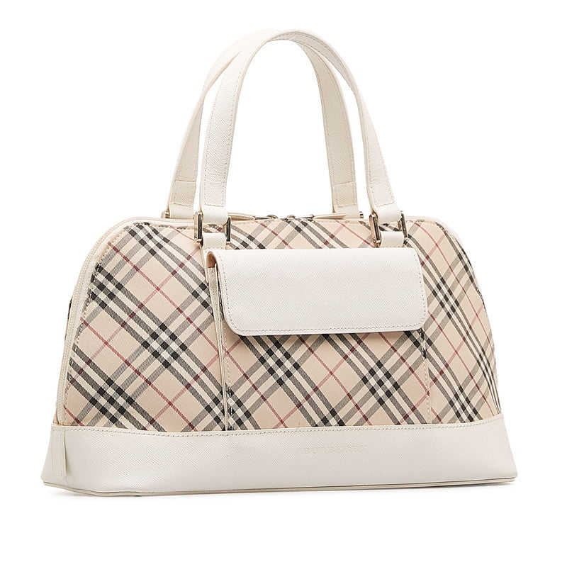 Burberry Nova Check Handbag Handbag White Leather