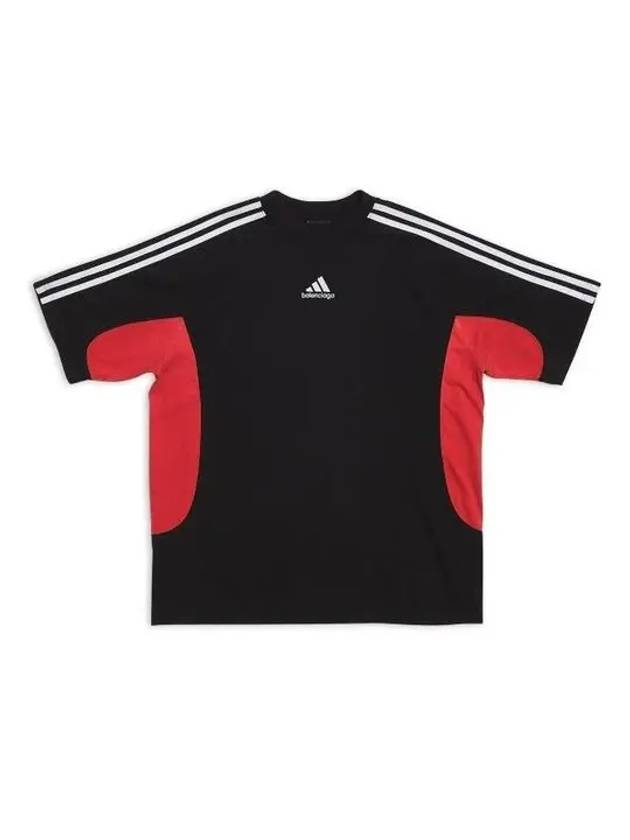 Balenciaga Logo Print Medium Fit Short Sleeve T-Shirt Black