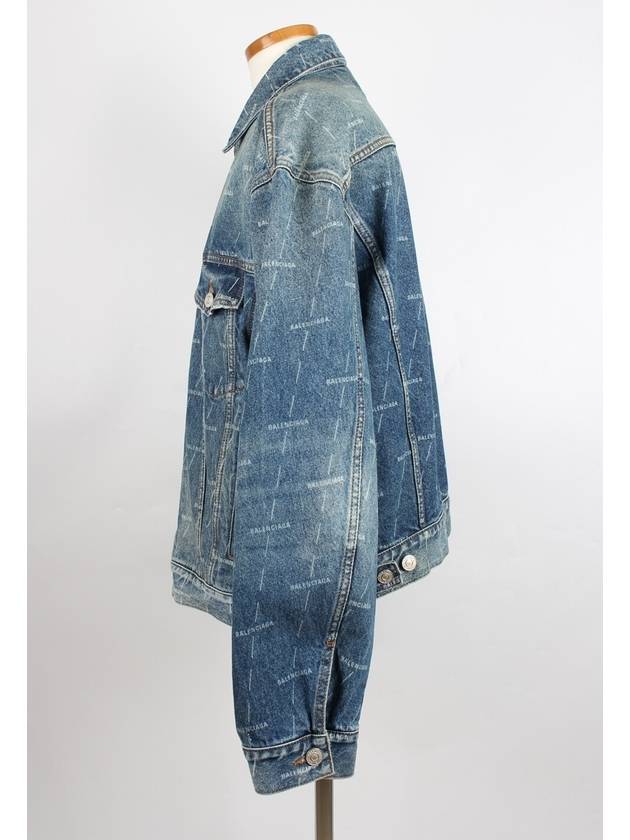 Balenciaga Multi logo denim jacket 50