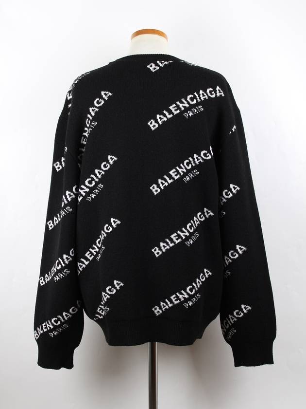 Balenciaga Paris multi logo knit XL