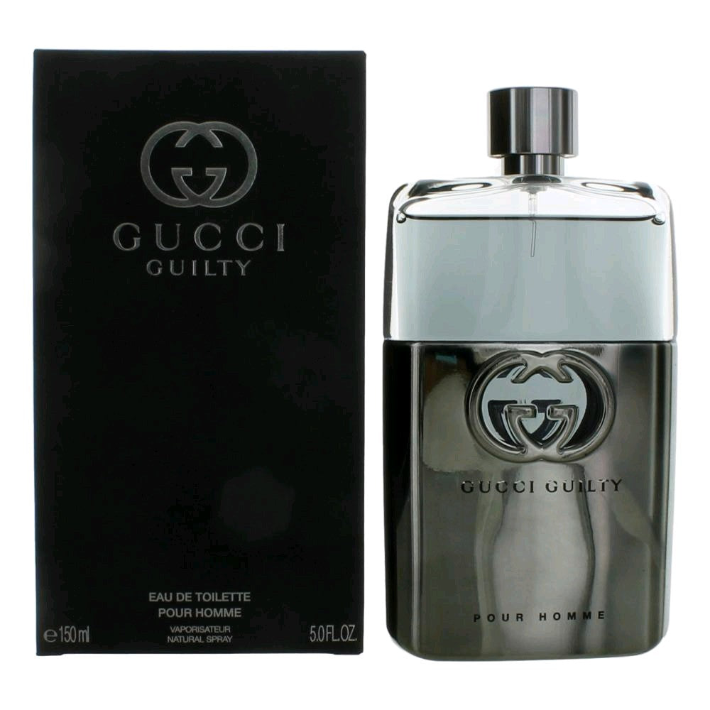 2pcs Gucci Guilty Pour Homme by Gucci, 5 oz Eau De Toilette Spray for Men
