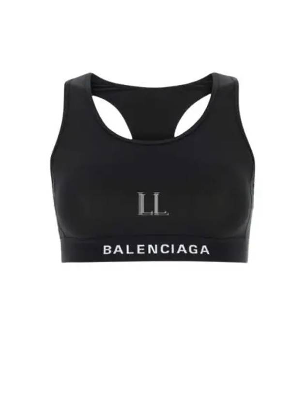 Balenciaga WoMen's Athletic Sports Bra Black