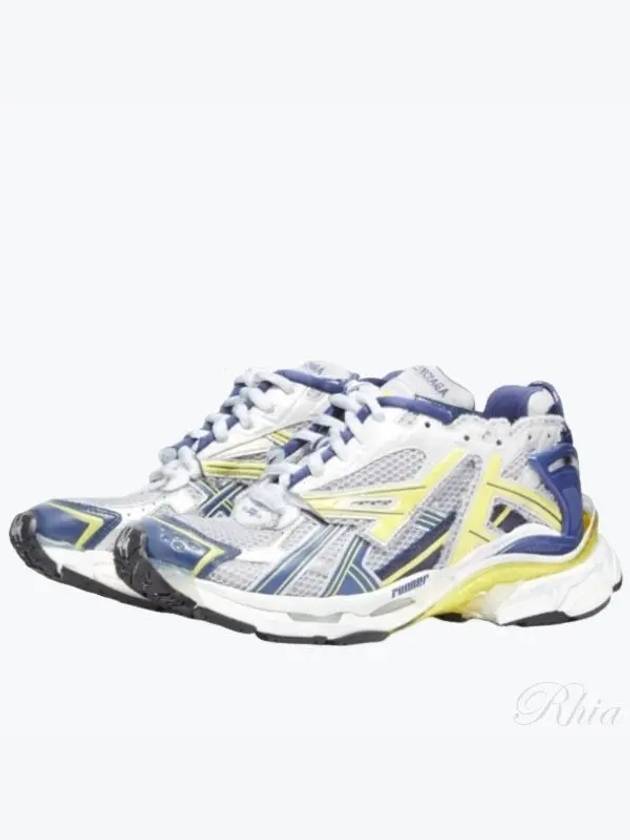 Balenciaga Runner Low Top Sneakers White Blue Yellow