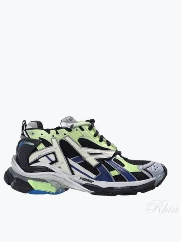 Balenciaga Runner Low Top Sneakers Green Black Blue