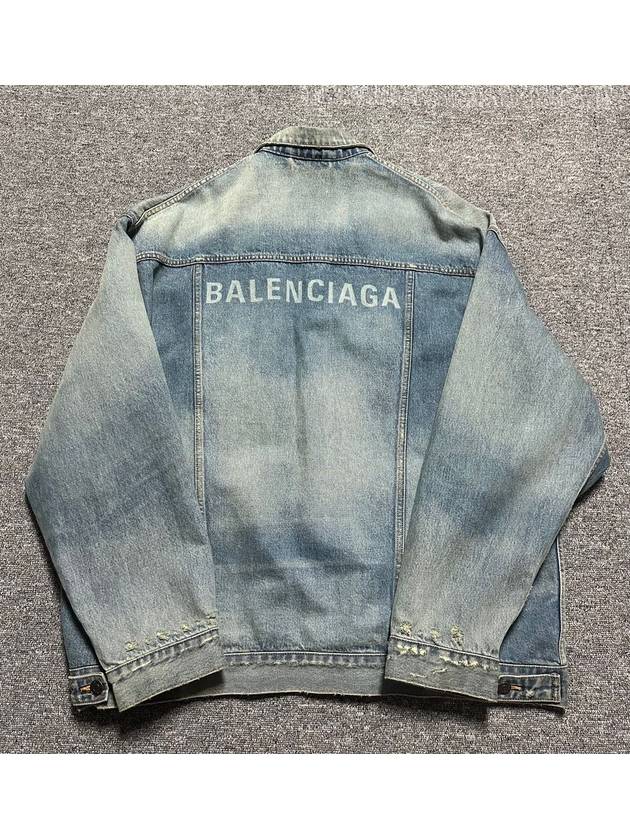 Balenciaga logo print denim jacket 110