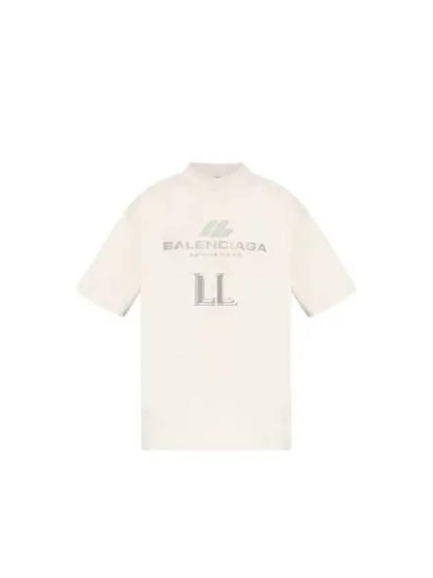 Balenciaga Activewear Medium Fit Short Sleeve T-Shirt White
