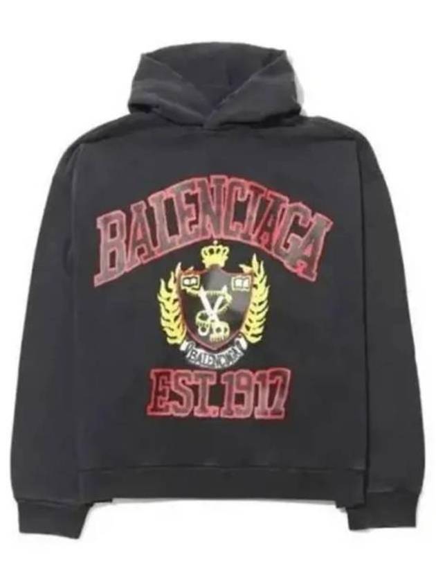 Balenciaga DIY College Medium Fit Hoodie Black