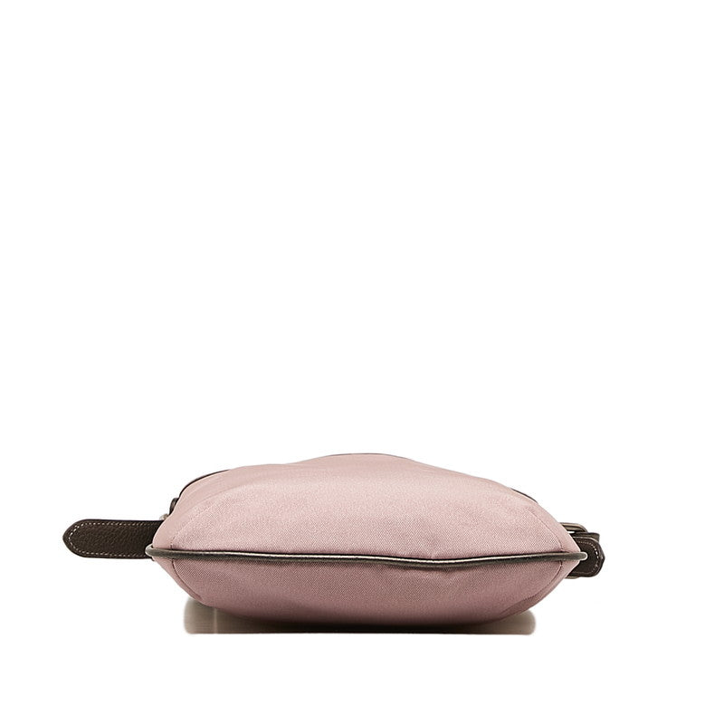 Burberry Nova Check Shoulder Bag Pearl Beige Canvas Leather BURBERRY