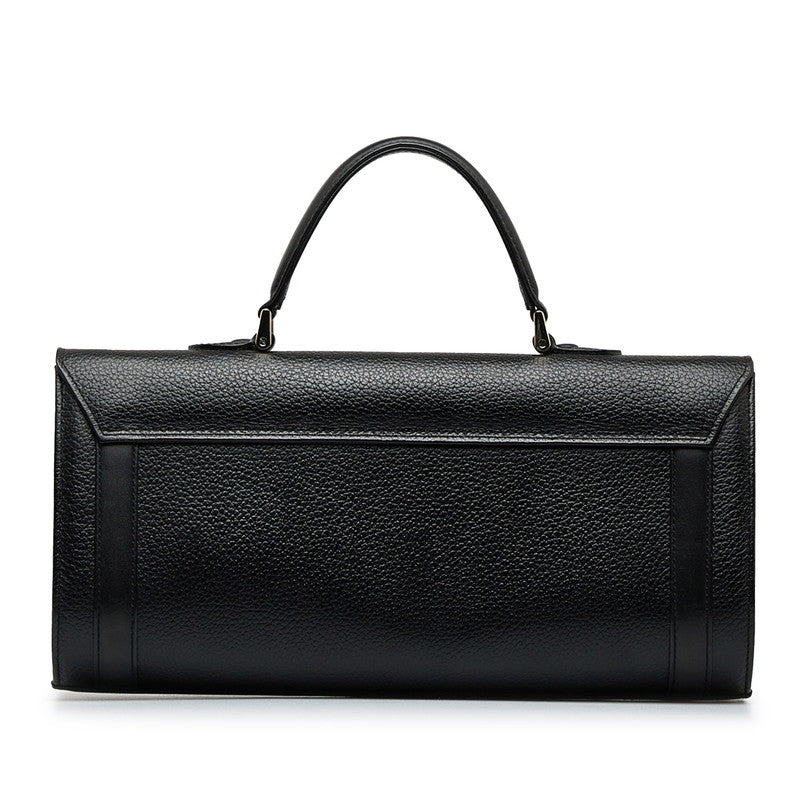 Burberry vintage new check shadow horse logo print handbag black leather ladies burberry