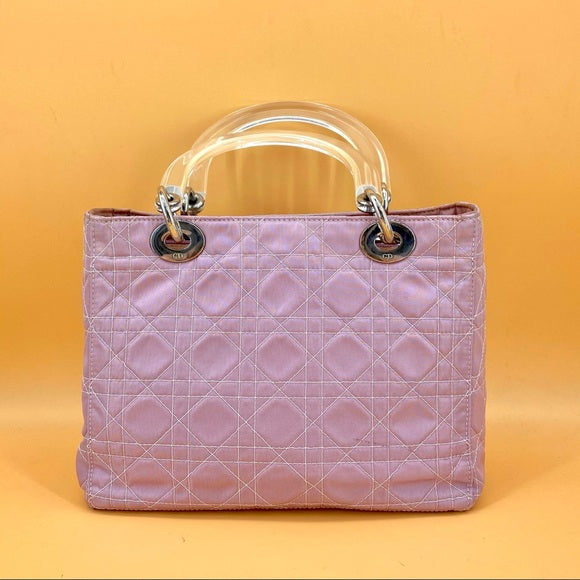 Lady Dior pink cloth bag