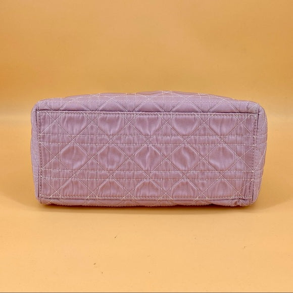 Lady Dior pink cloth bag