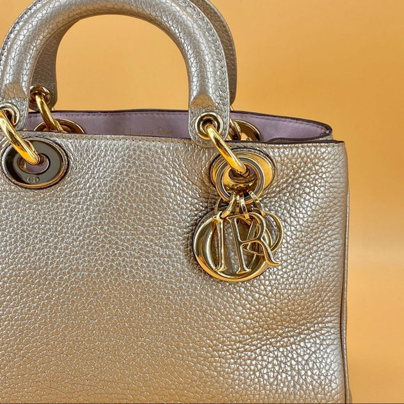 DIOR Calfskin Small Diorissimo Tote